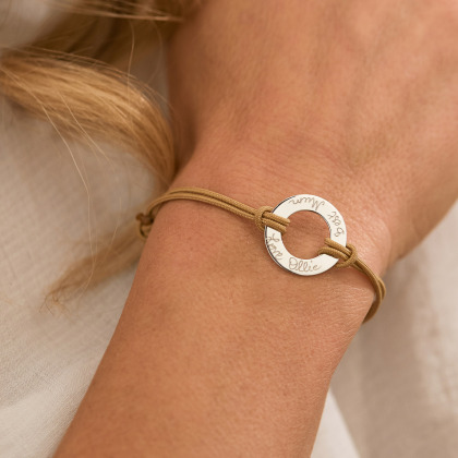 Personalisiertes Armband mit Ewigkeitsring sterlingsilber merci maman