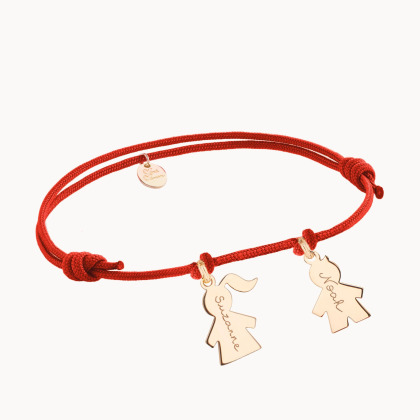 Bracciale Family personalizzato placcato in oro merci maman