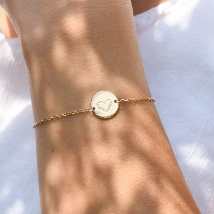 Bracciale Personalizzato Alfabeto Floreale a catena