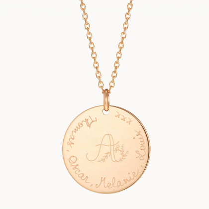 Collana Personalizzata Alfabeto Floreale Grande