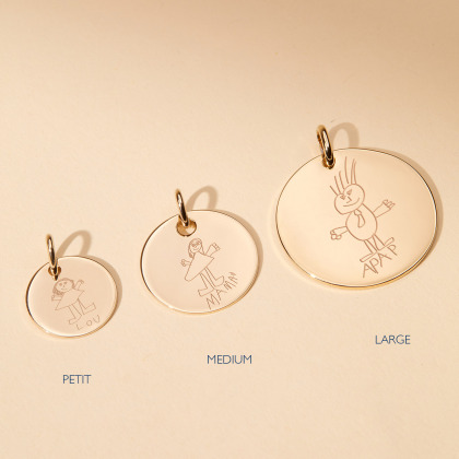 collier medium personnalisé plaqué or merci maman