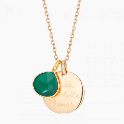 Collier personnalisé Pierre fine Onyx Vert