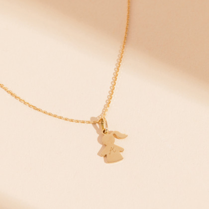 Charm personalizzato bambina in oro massiccio 18 carati