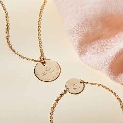 Bracciale Alfabeto Cuore a catena personalizzato