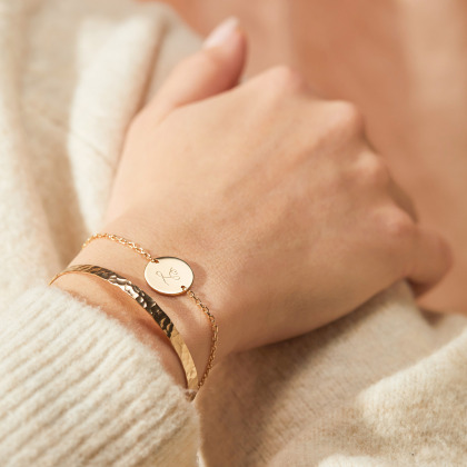 Bracciale Alfabeto Cuore a catena personalizzato