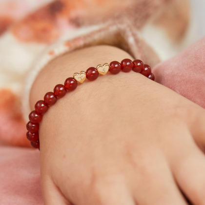 Bracciale Personalizzato Iniziale Cuore placcato oro 	
Agata rossa merci maman