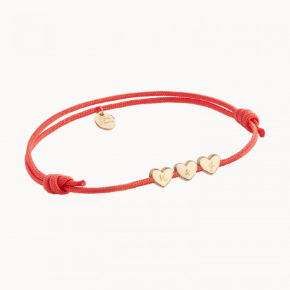 Personalisiertes Herz Armband vergoldet merci maman