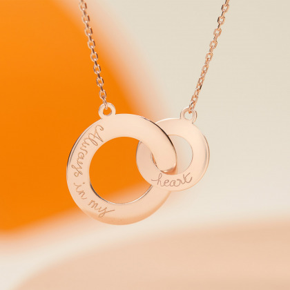 Collana intrecciata personalizzata placcato oro merci maman