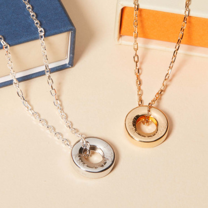 Bijoux pour couple - Collier personnalisé Unity plaqué or merci maman