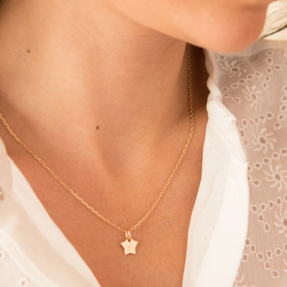 Collana personalizzata con iniziali placcato oro merci maman
