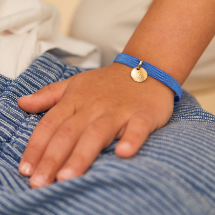 Bracelet personnalisé Stretch plaqué or merci maman