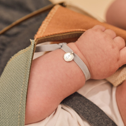 Bracelet personnalisé Stretch argent merci maman