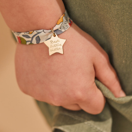 Das personalisierte Liberty Armband vergoldet merci maman