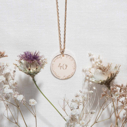 Collana Personalizzata Alfabeto Floreale Grande