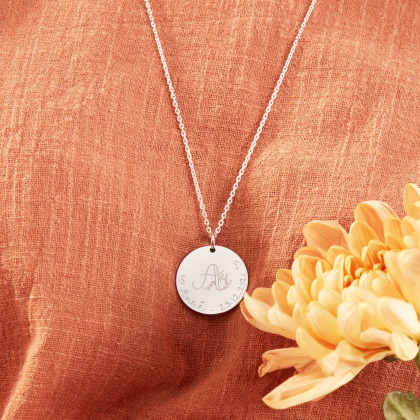 Collana Personalizzata Alfabeto Floreale Grande