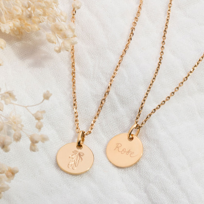 Collana Personalizzata Mini Illustrazione placcato oro merci maman