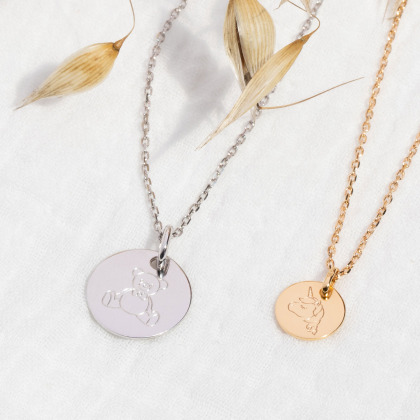 Collana Personalizzata Mini Illustrazione placcato oro merci maman