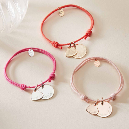 Bracelet personnalisé Amour plaqué or merci maman