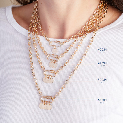 Collana personalizzata Portafortuna placcato in oro merci maman