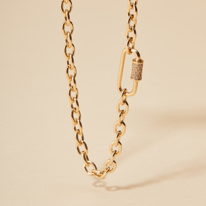 Collana personalizzata Portafortuna placcato in oro merci maman