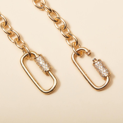 Collana personalizzata Portafortuna placcato in oro merci maman
