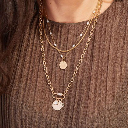 Collana personalizzata Portafortuna placcato in oro merci maman