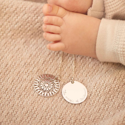 Collana Personalizzata Mandata Grande placcato oro merci maman