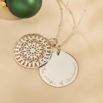Collana Personalizzata Mandata Grande placcato oro merci maman