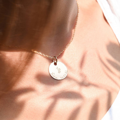 Collana Personalizzata Alfabeto Floreale Media