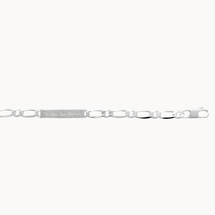Personalisiertes Panzerarmband für Männer sterlingsilber merci maman