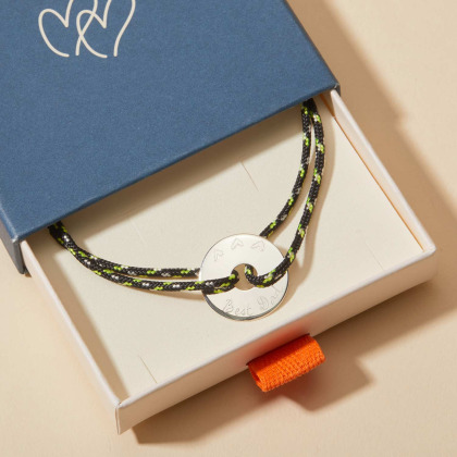 Bracelet Disque Marine personnalisé pour homme argent merci maman