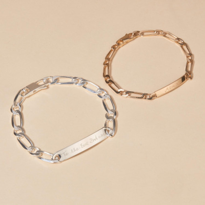 Personalisiertes Panzerarmband für Männer sterlingsilber merci maman