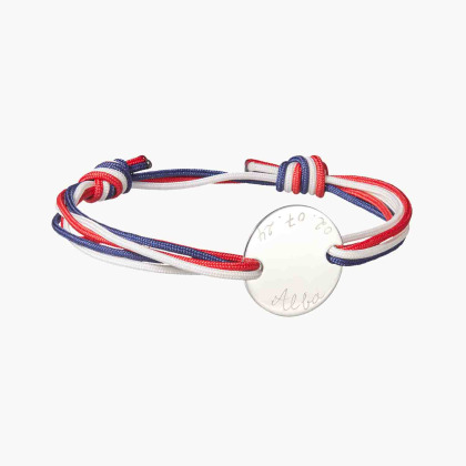 Braccialetto personalizzato Olimpico da uomo argento merci maman