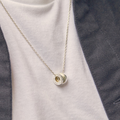 Personalisierte Unity Halskette für Männer sterlingsilber merci maman
