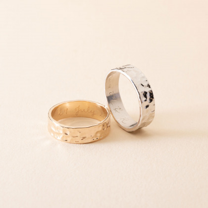 Anillo personalizado con martelé