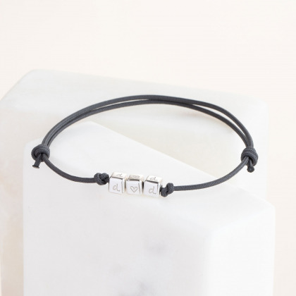 Personalisiertes Würfel Armband für Männer sterlingsilber merci maman