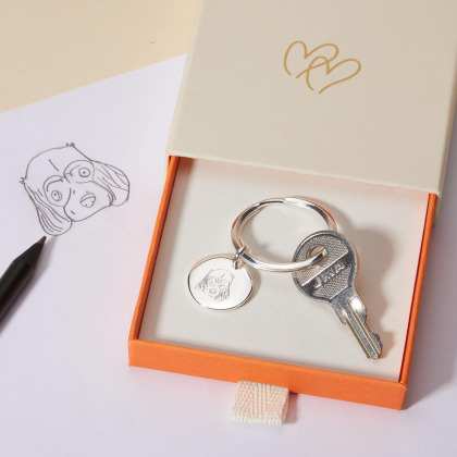 Drawn By You - Personalised Keyring