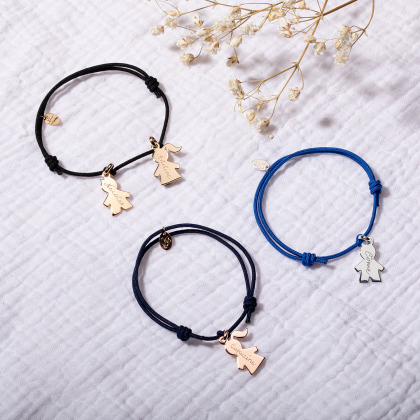 Bracciale Family personalizzato placcato in oro placcato in oro rosa argento sterling merci maman