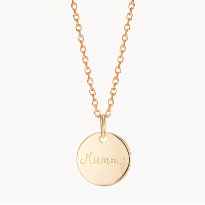 Collier Message personnalisé plaqué or merci maman