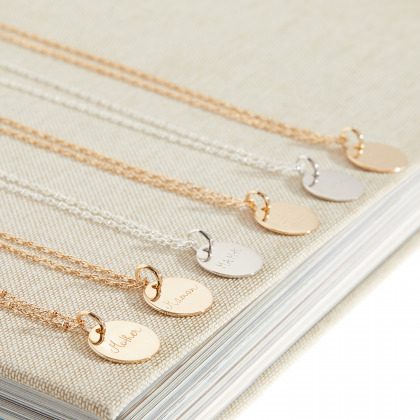 Collier Message personnalisé plaqué or merci maman