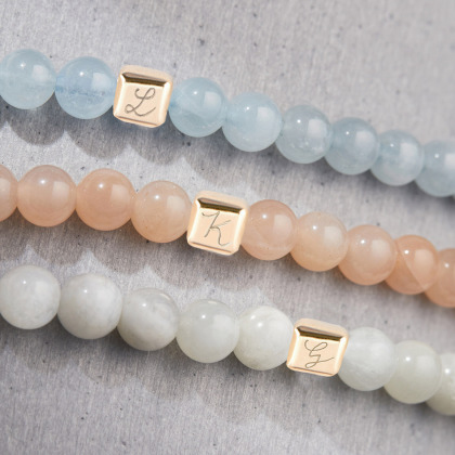 Bracelet personnalisé Cube Initiale