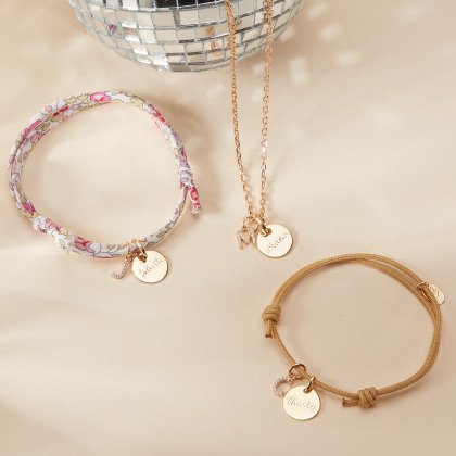 Collier Mini Charm Alphabet Cristal