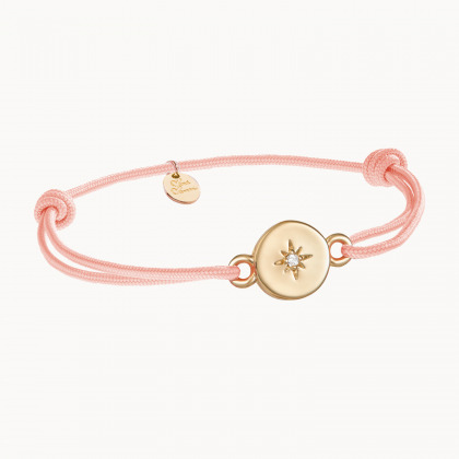 Personalisiertes Mini Kristall Charm Armband vergoldet merci maman