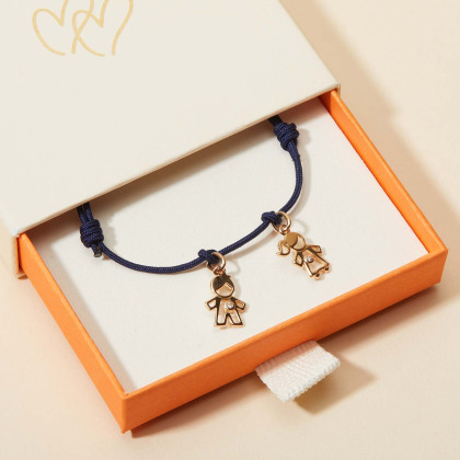 Mini Kristall Familien Armband vergoldet merci maman