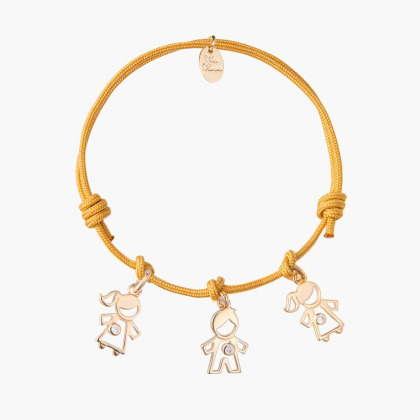 Mini Kristall Familien Armband vergoldet merci maman