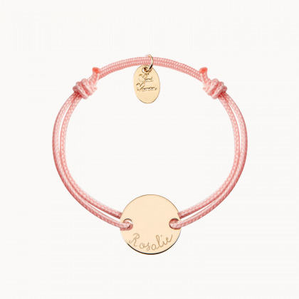 Bracelet personnalisé Mini Pastille plaqué or merci maman