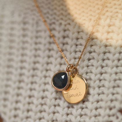 Collier personnalisé Pierre fine Onyx Noir