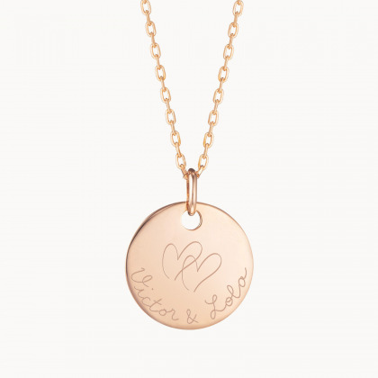 Collana personalizzata Merci Maman placcato oro