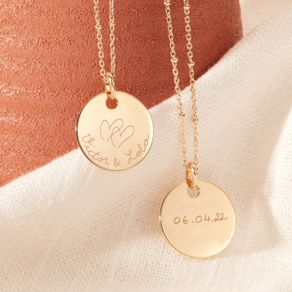 Collana personalizzata Merci Maman placcato oro