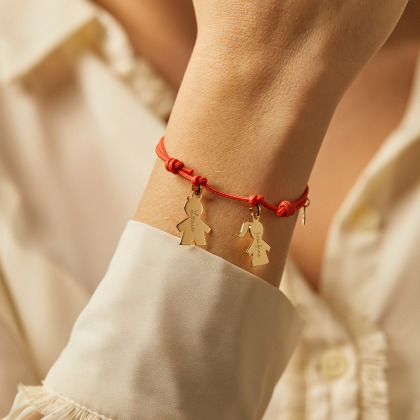 Bracciale Family personalizzato placcato in oro merci maman
